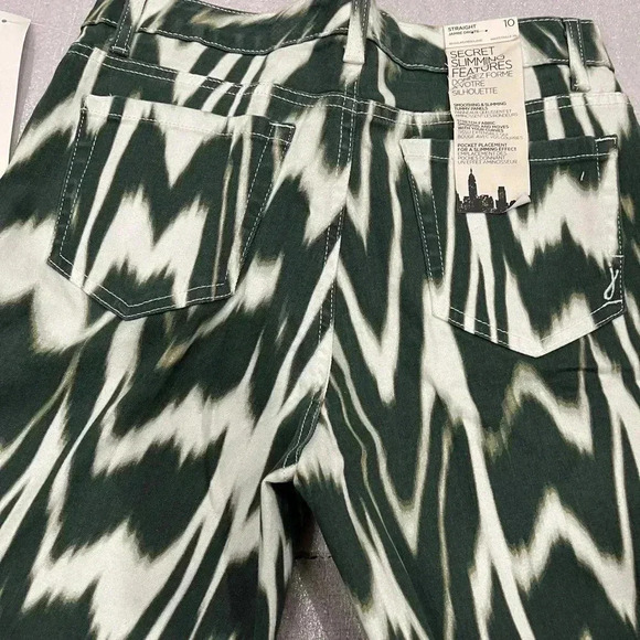 [10]Jones New York Green  Tie Dye Sutton Straight Leg Jeans - Picture 7 of 7